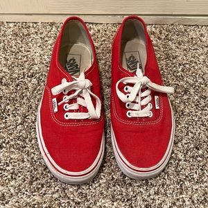 Red Vans - Size 8 women’s